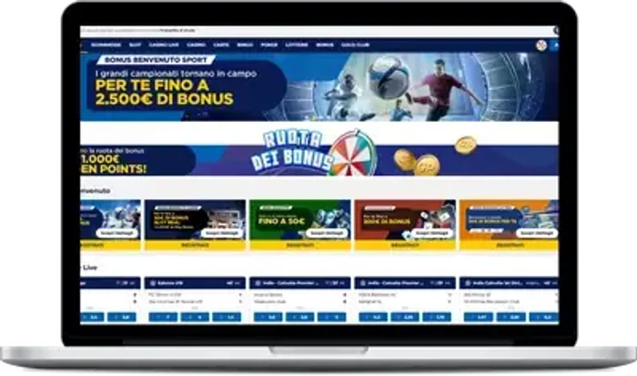 GoldBet casino lobby on a laptop